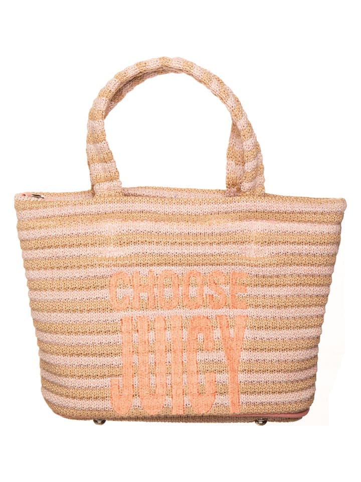 Juicy Couture Schultertasche "NORA" in Natur/ Rosa - (B)29 x (H)20 x (T)13 cm - onesize