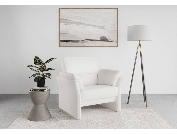 Sessel DOMO COLLECTION Pina elegant und zeitloser Clubsessel, bequemer Cocktailsessel , beige (creme), B:99cm H:95cm T:88cm, Sessel, Sessel, Hoher Sitzkomfort, Microfaser hochflorig, creme