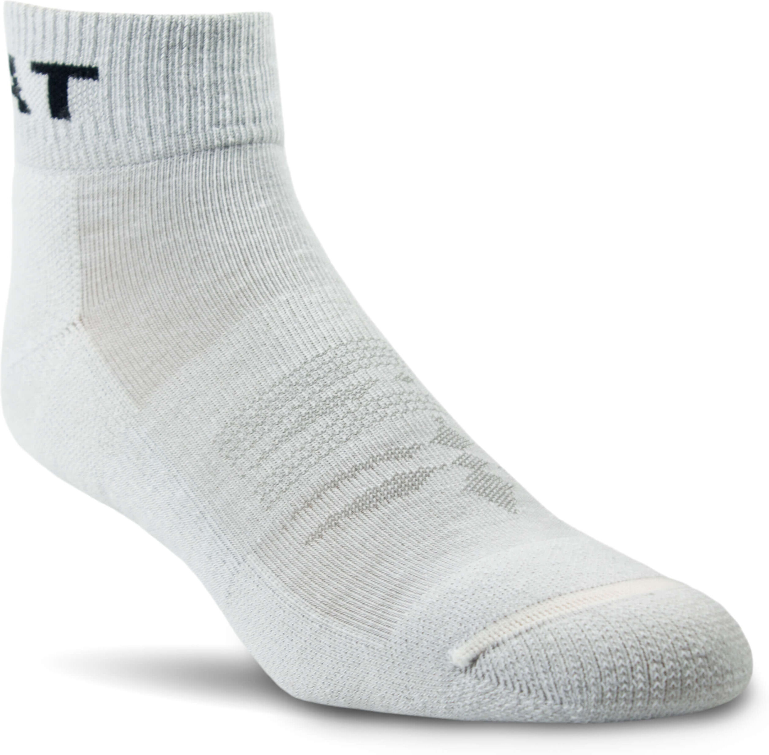 Midweight Quarter Crew Western Boot Socks 2 Pair Pack in Grey, Size: Large Regular by Ariat