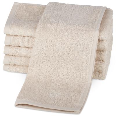 Gaestehandtuecher ROSS "Vita 4004", beige (leinen), B:30cm L:50cm, Frottier, Obermaterial: 100% Baumwolle, Handtücher, Bestickung ROSS-Emblem