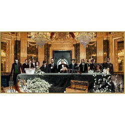 La Casa »Hollywood Communion« Wandbild 160x80 cm Rahmen gold