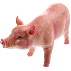 Johntoy Die Animal World der Animal World Schwein 20cm rosa