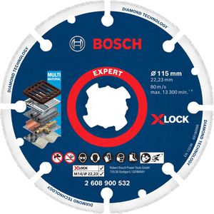 Bosch Trennscheibe Expert Diamond Metal Wheel, X-Lock, Diamanttrennscheibe, für Edelstahl, Stahl, Metall, 115 x 1,2mm