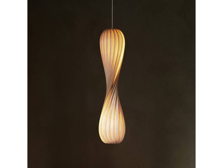 Hängelampe TR7 Birkenholz 112 cm hoch E27 - Tom Rossau - Wohnzimmer - Design - Einflammig