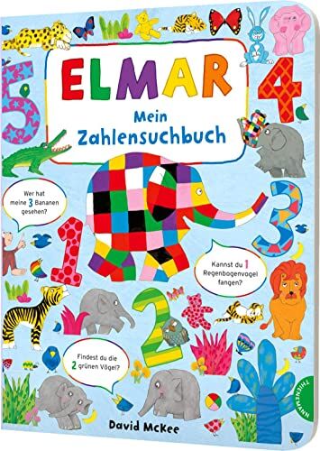 David McKee - Elmar: Mein Zahlensuchbuch: Zählen lernen mit dem bunten Elefanten - Preis vom 02.10.2026 23:42:20 h