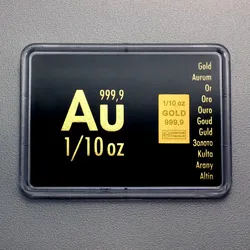 Goldbarren 1/10oz "Au International" (Motivbox)