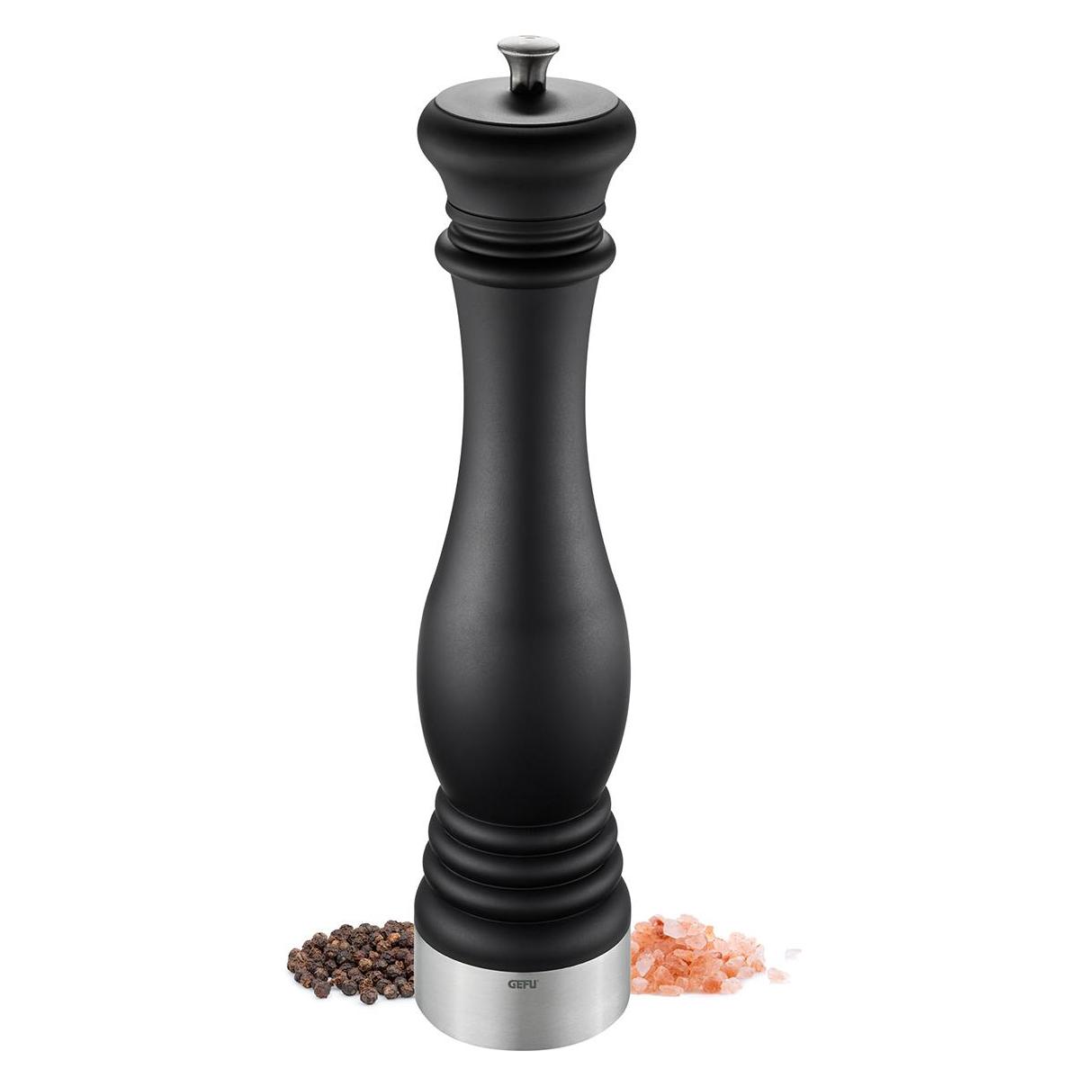 GEFU Salz- oder Pfeffermühle FLAVIO L, schwarz (Pfeffer, Salz) (34635)