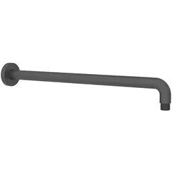 AquaCraft 100 Brausearm 450 mm schwarz matt | Duscharm Wandmontage | Brauseverlängerung aus Metall | 1/2 Zoll Anschluss für Kopfbrause | Duschzubehör modern | Wandarm Dusche matt schwarz