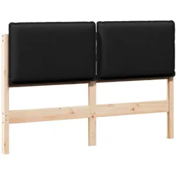 vidaXL Gepolstertes Kopfteil mit Kopfteil Natürlich und Schwarz 120 cm