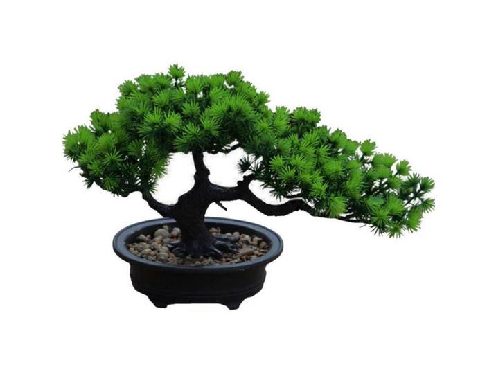 Künstlicher Bonsai-Baum Japanische Kiefer 19 cm, Grün, Kunststoff, 19 cm, Dekoration, Blumen & Blumentöpfe, Kunstpflanzen
