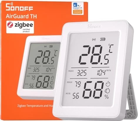 SONOFF AirGuard TH 3.6'' LCD Zigbee Temperature And Humidity Sensor SNZB-02DR2