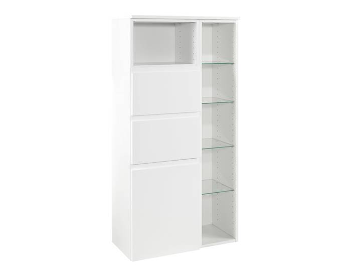 Midischrank WELLTIME Cardiff , weiß, B:65cm H:130cm T:35cm, Holzwerkstoff, MDF, Schränke, Midischrank, Breite 65 cm, mit Softclose-Funktion