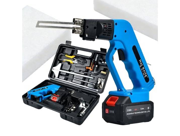 VNATWGOO 150-W-Akku-HeißMesser-Set Mit Werkzeugkasten FüR Schaumstoffplatten, Styropor, Schaumstoffplatten, Epe, Eva, Gummi, Kunststoff KF150Set