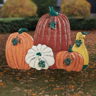 Touch of Class Fall Harvest Pumpkin Yard Stake Orange , Orange