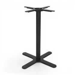 Bistromania Tischgestell PETALE – L 60 x P 60 x H 72 cm – Schwarz – 4 Arme – Metall