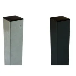 Stahlpfosten 8 x 8 x 268 cm - Silber – Pfosten zum Einbetonieren – Metallpfosten – Zaunpfosten ideal für Sichtschutzzäune