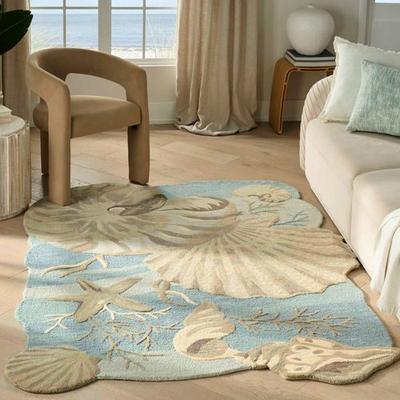 Nourison / Ds "Odeta Rectangle Rug Light Blue, 5'3"" x 7'3"", Light Blue"