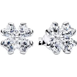 Pandora 294500C01 Ohrstecker für Damen Funkelnder Glücksklee Silber