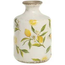 Chic Antique Limone Flasche aus Keramik, Höhe 17, ∅ 10 cm