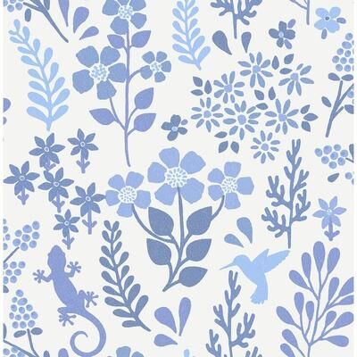 Advantage Karina Blue Meadow Wallpaper