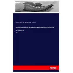 Schultzer:Sitzungsberichte der Physikal, Fachbücher von F Schenck, W Reubold, O Schultzer