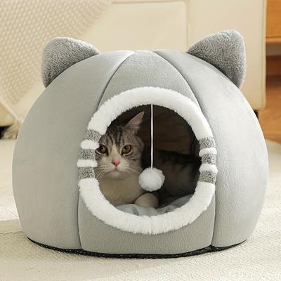 Universal Stock Cozy Cat Cave Bed With Soft Cushion For Indoor Cats And Small Dogs a