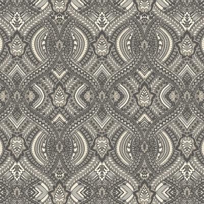Hoopla Walls Ogee Black Peel and Stick Wallpaper - N/A