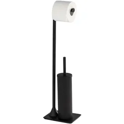 WENKO Stand WC-Garnitur Mod. Hella, Schwarz matt lackiert
