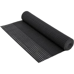 ECD Germany PVC Sichtschutzmatte 160x800 cm Anthrazit 2x4m UV-beständig Wind- & Sichtschutz Balkon Terrasse