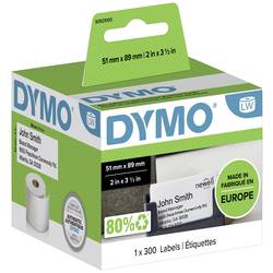 DYMO Etiketten Rolle S0929100 S0929100 89 x 51 mm Papier Weiß 300 St. Nicht klebend Terminkarten, Visitenkarten