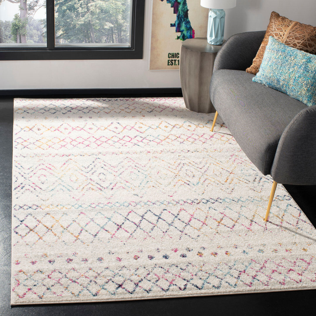 Mistana Desma Ivory/Multicolor Rug Ivory Rectangle 155 x 229 cm