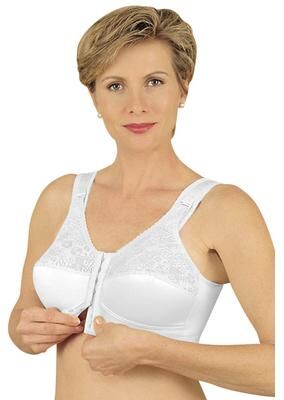 Plus Size Women's Front Hook Mastectomy Comfort Plus Bra by Jodee in White (Size 44 DD)