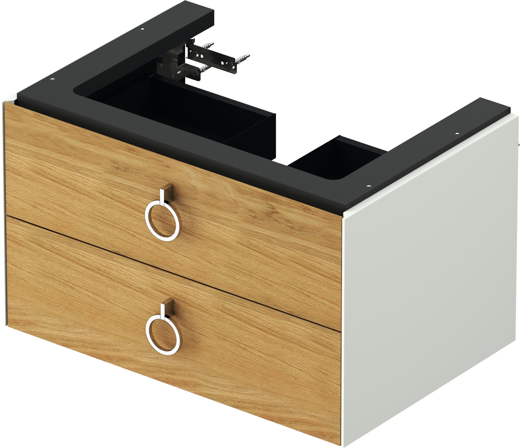 Duravit Waschtischunterschrank o. ES White Tulip 41x68,4x45,8cm, 2 SBK, E N w s-matt (WT43510H5360010)