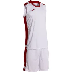 JOMA Lider Basketballtrikot + Shorts Set 206 - weiß/rot 4XL