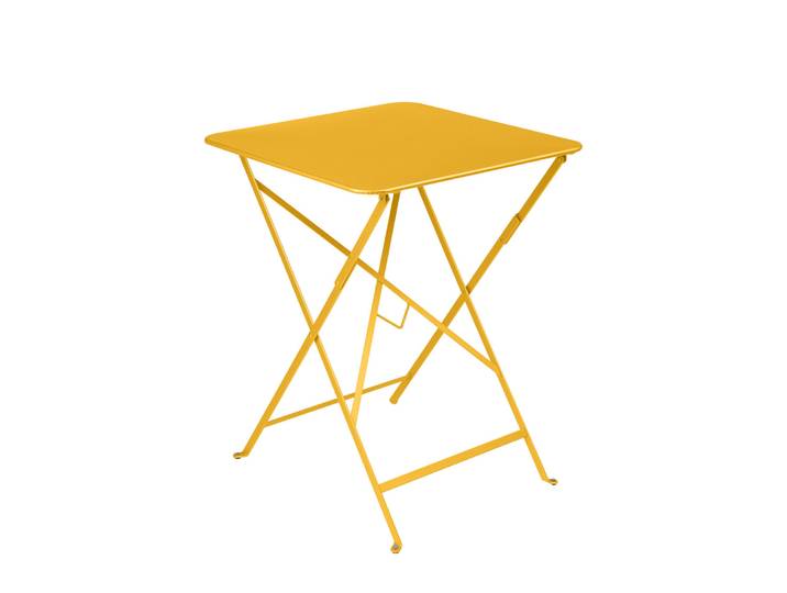 Fermob - Table carrée Bistro - Jaune - Acier laqué - Designer Studio Fermob