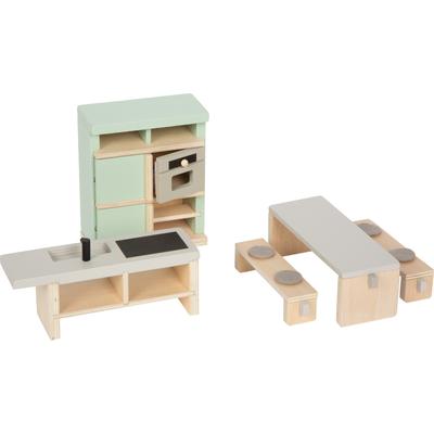 Puppenhausmöbel SMALL FOOT, beige (bunt), Puppenmöbel, Kinder, Holz, Metall, Stoff