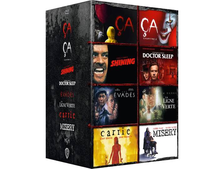 Coffret Stephen King : Ça + Ça - Chapitre 2 + Shining + Misery + Doctor Sleep + La Ligne verte + Carrie + Les Évadés
