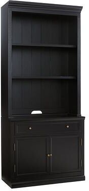 Tuscan Cabinet & Hutch with Shelves - Black - Ballard Designs
