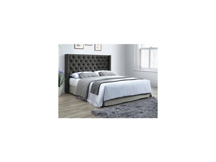 Tête de lit capitonnée - 190 cm - Tissu - Gris - MASSIMO