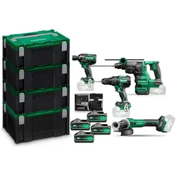 Hikoki, Elektrowerkzeug Set, KC36H4A-MVB4 Vorteilspack KC36H4A-MVB4 36V 4 x Batterie 4,0Ah