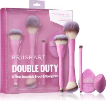 BrushArt Double Duty 5-Piece Essentials Brush & Sponge Set set de pincéis . Double Duty 5-Piece Essentials Brush & Sponge Set