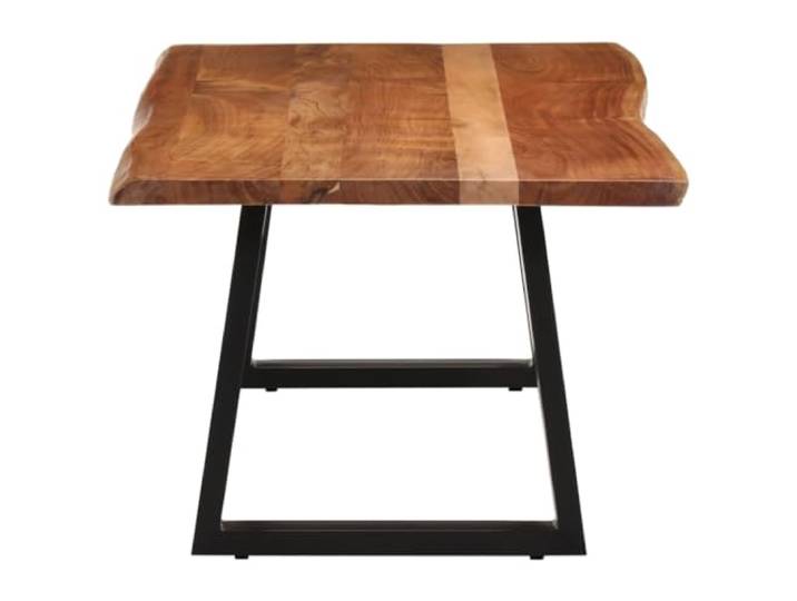 KTHLBRH Couchtisch 110 x 55 x 40 cm Massivholz Akazie Lebendige Kanten, Beine aus pulverbeschichtetem Eisen, stabile Oberfläche, einzigartiger Stil