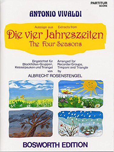 Antonio Vivaldi - Die Vier Jahreszeiten. Eingerichtet für Blockflöten-Gruppen, Kesselpauken und Triangel - Preis vom 13.10.2026 11:25:28 h