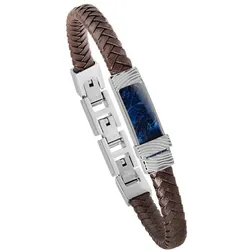 Holzkern Herren-Armband Wildrider Sodalith/Braun