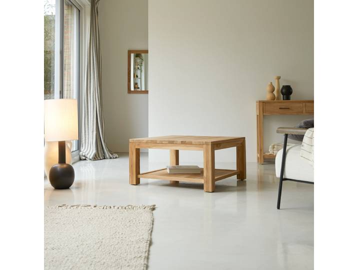 Quadratischer Couchtisch aus massivem Teakholz Be essential - Natur - Teak