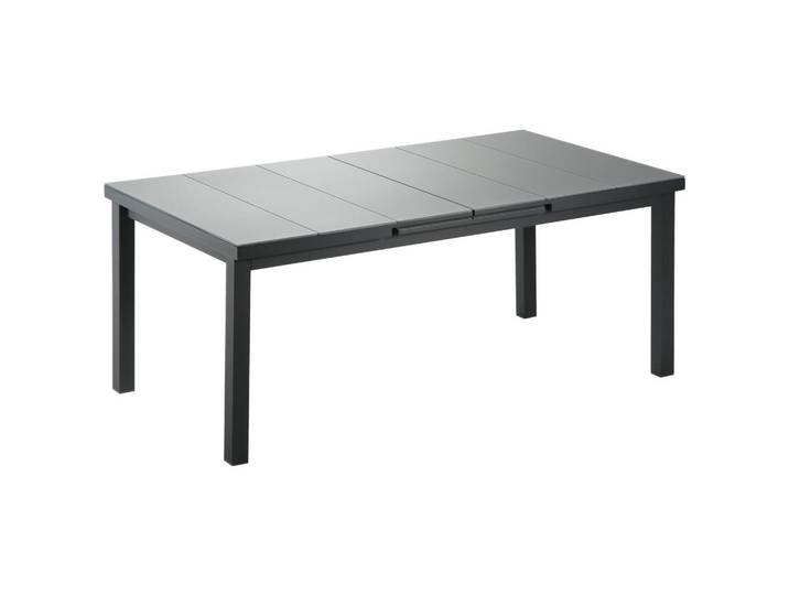 Niehoff Garden Gartentisch, Anthrazit, Grau, Metall, rechteckig, eckig, 100x76x180 cm, ausziehbar, wetterbeständig, wetterfest, platzsparend, Gartenmöbel, Gartentisch, Gartentische ausziehbar