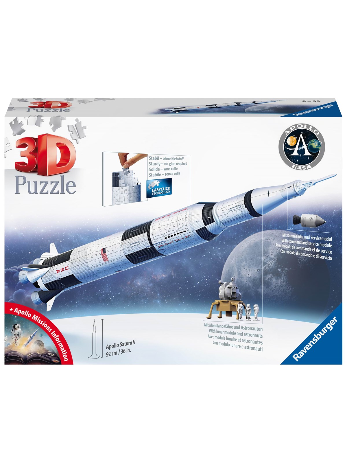 Ravensburger Apollo Saturn V Rocket 440p 3D Puzzle