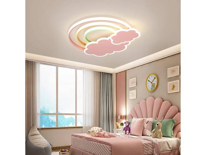 Plafonnier LED au Design Nordique Minimaliste, Luminaire Décoratif d'Nik, Idéal pour une Chambre d'Enfant