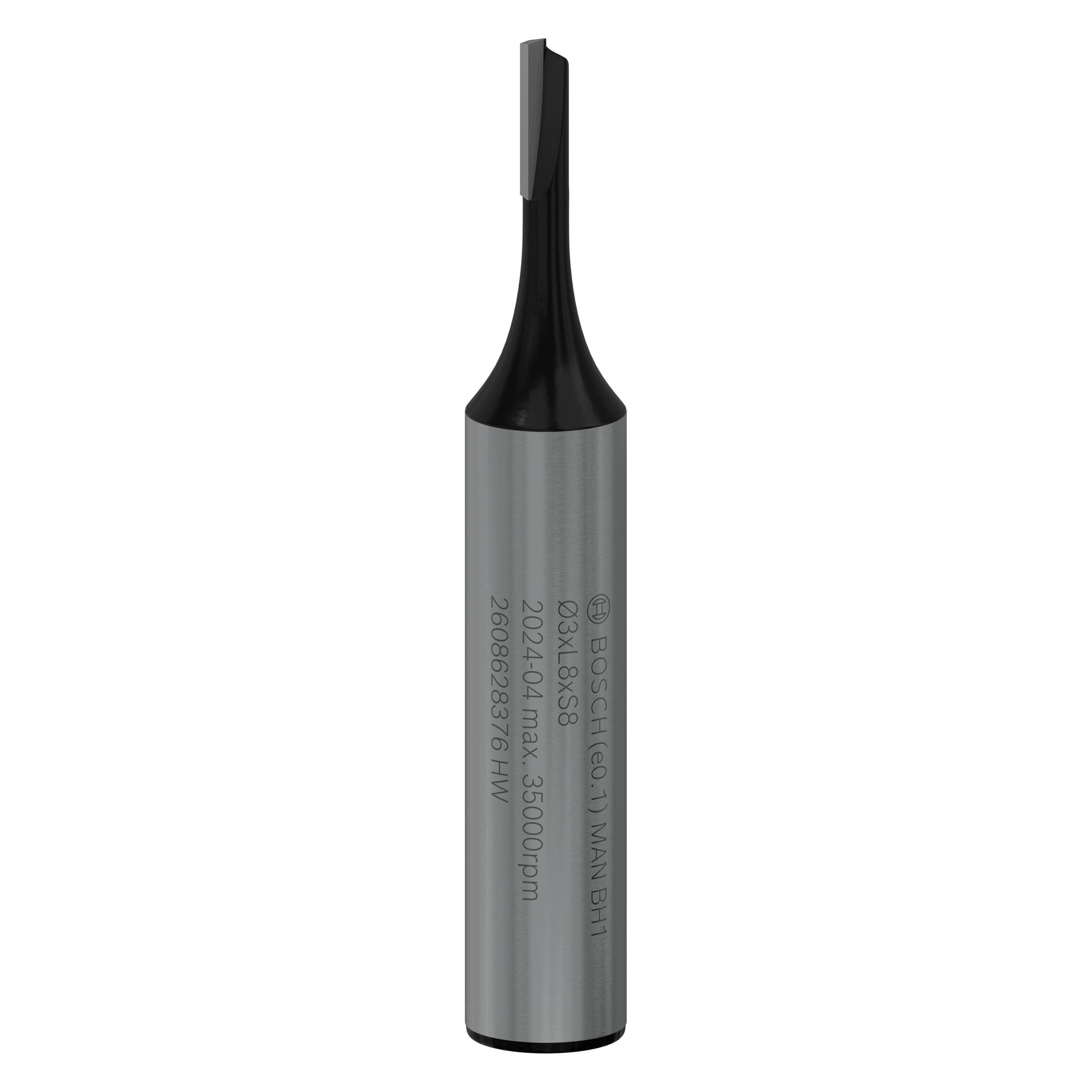 Bosch Professional Zubehör Nutfräser, 8 mm, D1 3 mm, L 8 mm, G 51 mm (2608628376)