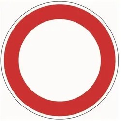 Adco Verkehrszeichen VZ 250 Verbot f.Fahrzeuge aller Art D.600 mmx2mm Ronde RA2